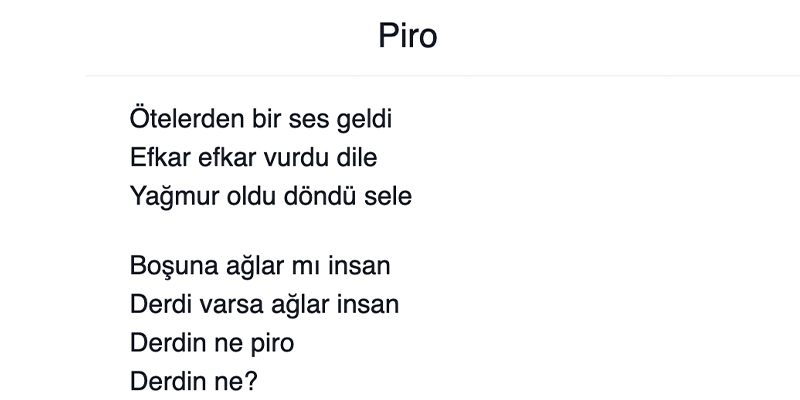 piro kelimesi hakkında bir şiir piro kelimesi hakkında şiir