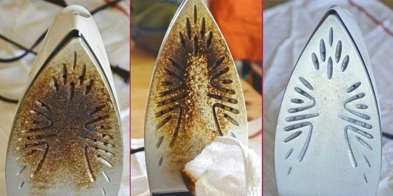 ütü tabanına yapışan yünleri temizleme